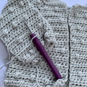 Handmade crochet baby cardigan