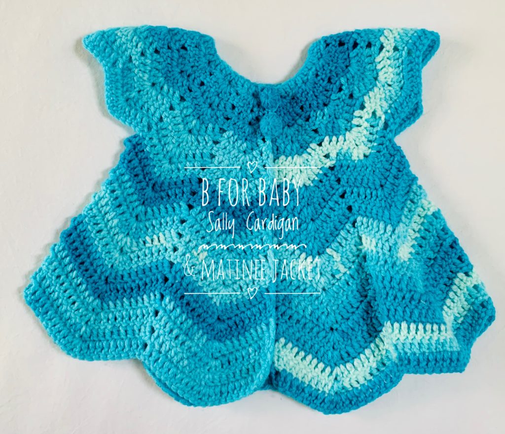 Crochet Cardigan in Turquoise shades