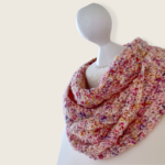 Image of Conwy scarf on mannequin against plain cream background
